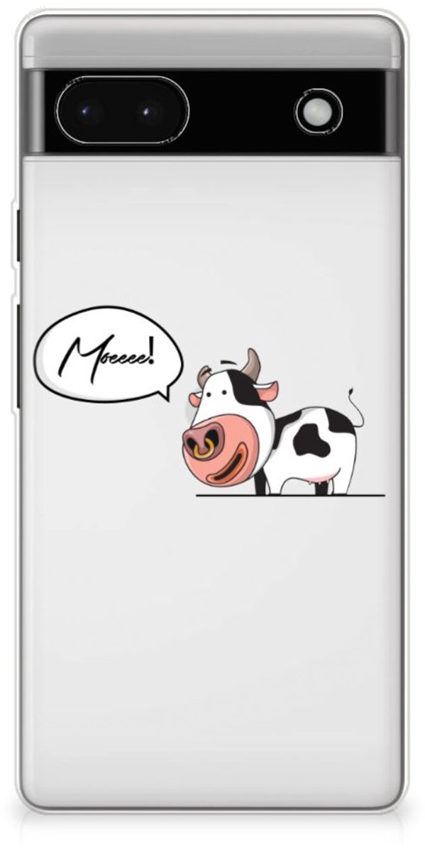 TPU Hoesje voor Google Pixel 6A Telefoonhoesje met Naam Cheeky Cow