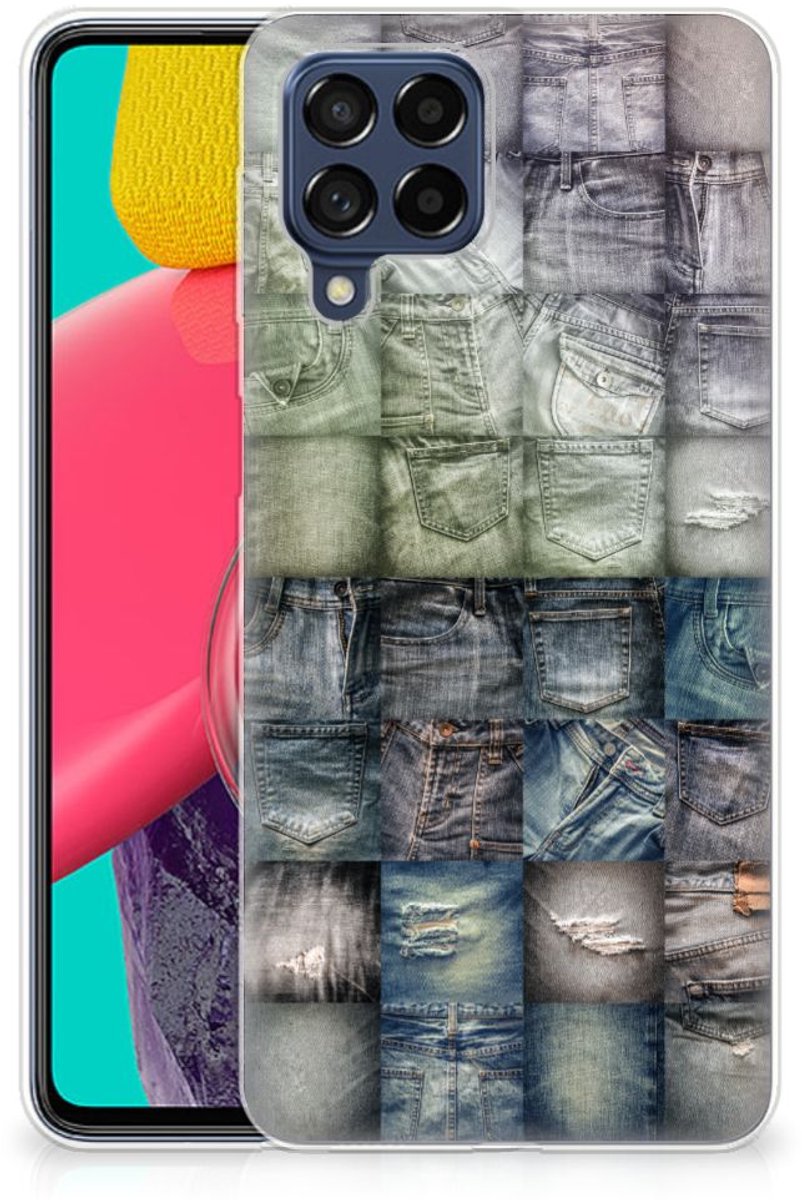 Silicone Back Cover Samsung Galaxy M53 Spijkerbroeken
