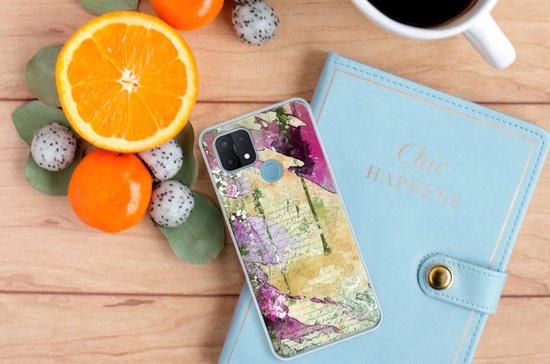 Coque Téléphone pour OPPO A15 TPU étui Peinture Lettre