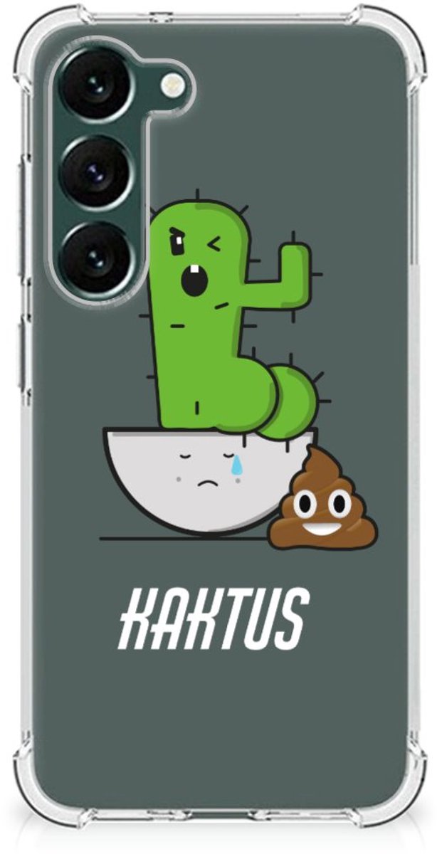 Samsung Galaxy S23 Plus Stevig Bumper Hoesje Cactus Poo