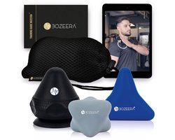 BOZEERA Triggerpoint Drukknop Set - Triggerpoint Massage – Triggerpoint Tool Met Zuignap - Spierpijn Verlichting - Bevordert Doorbloeding - Triggerpoint Set (3 stuks) - Inclusief Video Handleiding Poster & Tas
