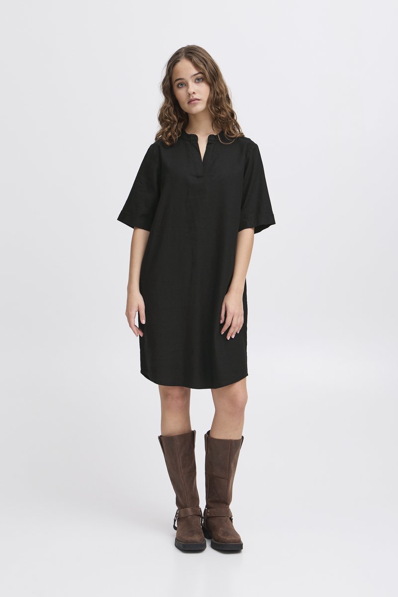 ICHI Jurk Lino Black - Maat 40