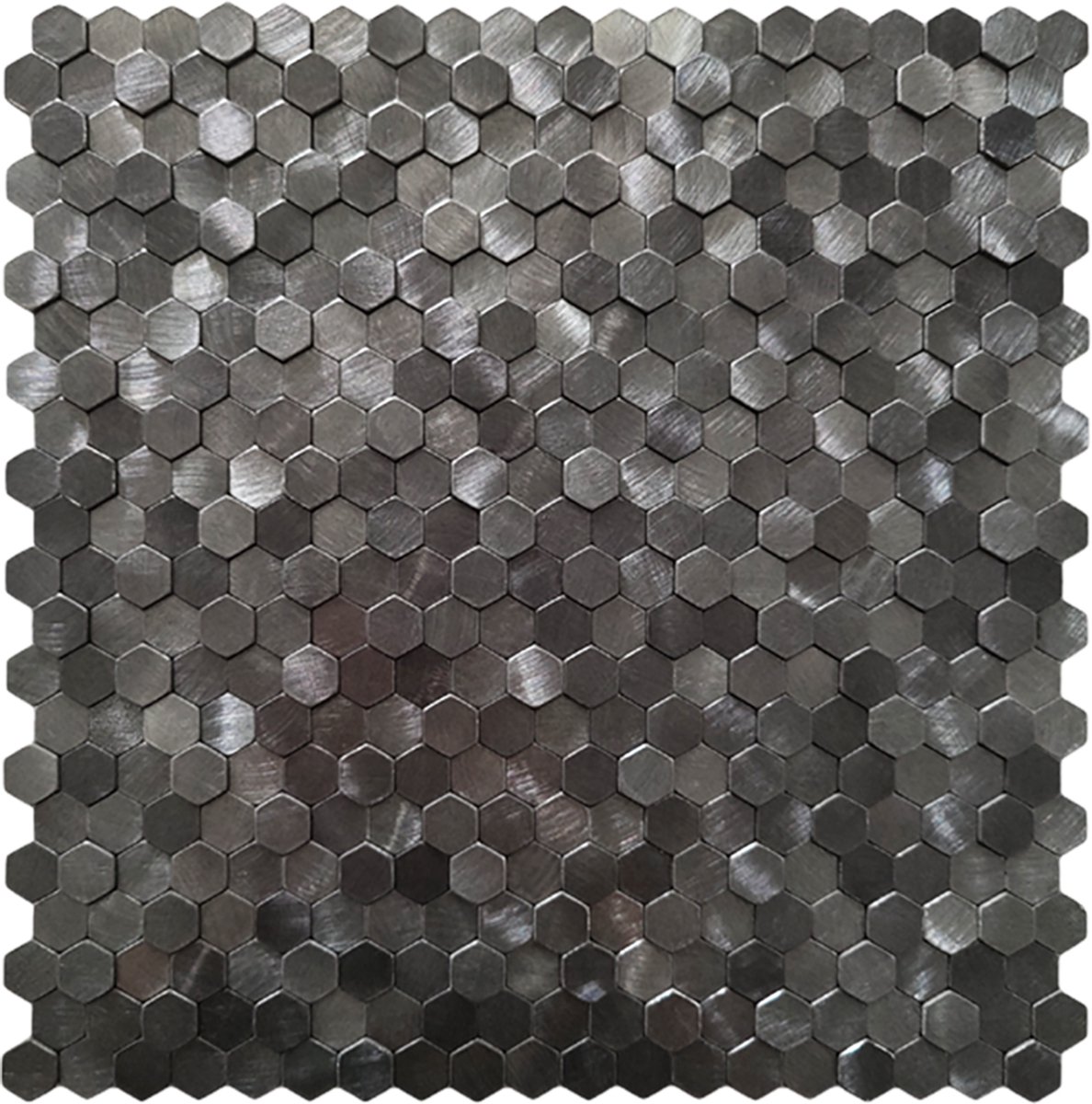 Zelfklevende Mozaïek Tegel - Afimera Mini Hexagon - Gunmetal - 306x306x4mm