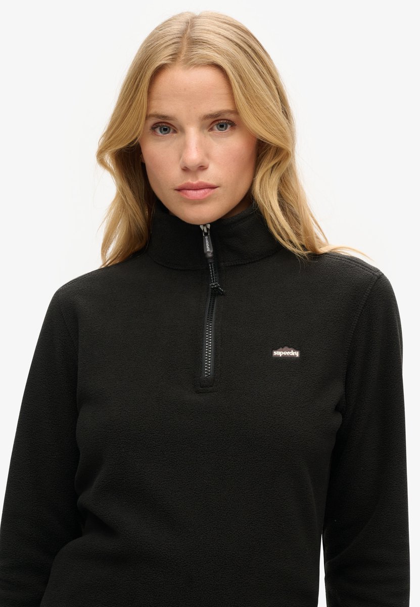 Superdry Polarfleecetrui met halve rits Dames Truien Zwart