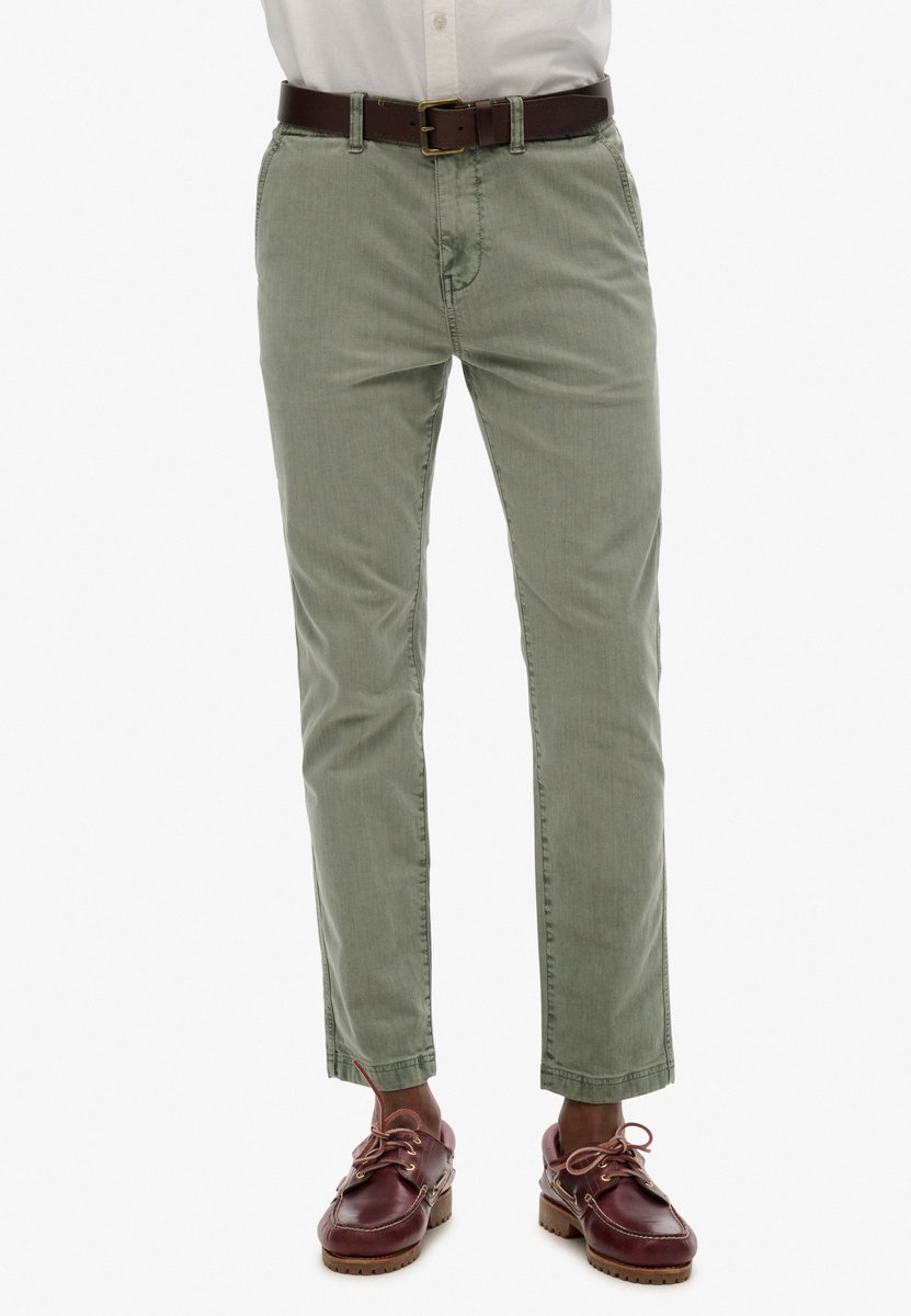 Superdry International chinobroek Heren Broeken Washed Sage