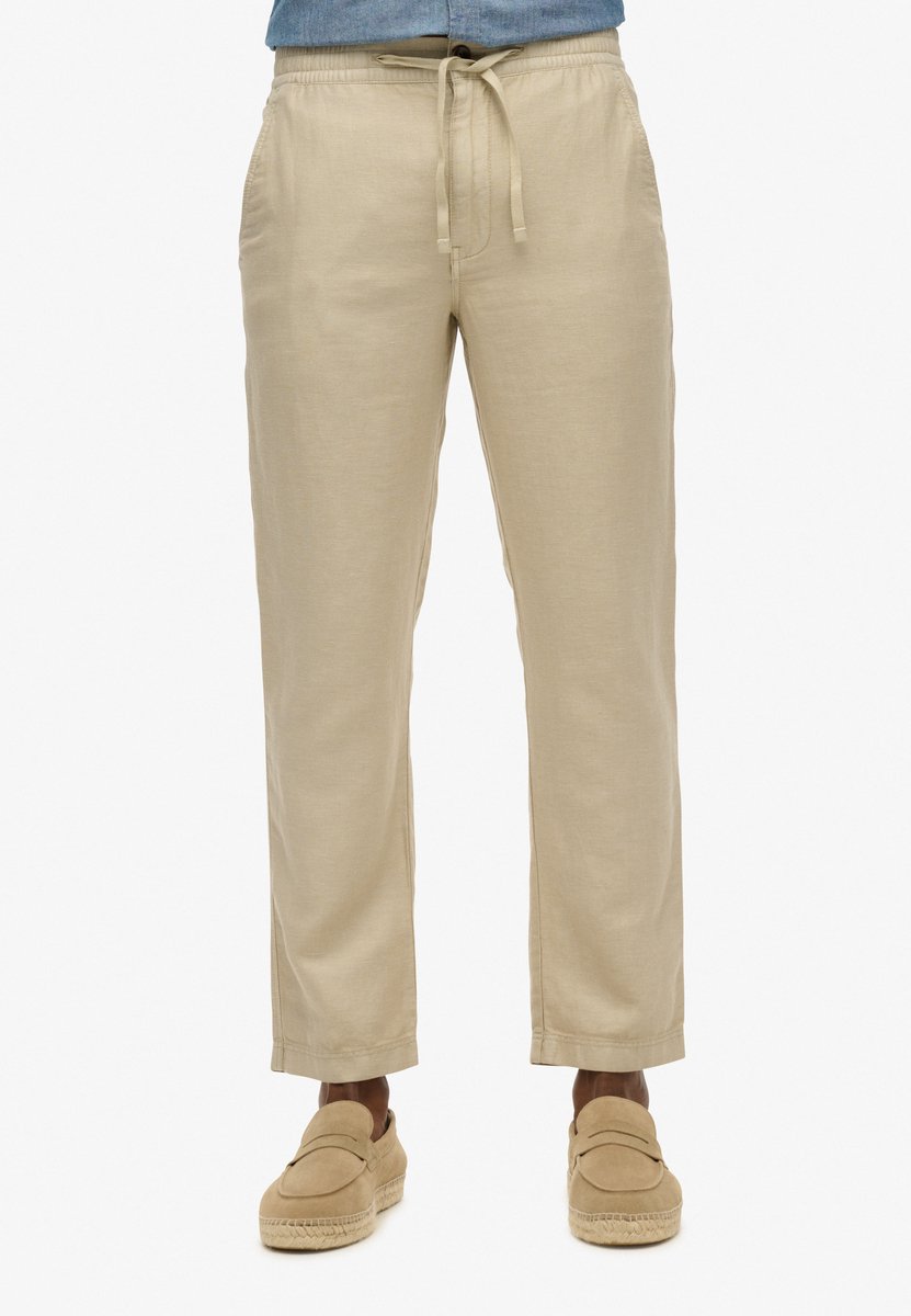 Superdry The Merchant Store Linnen Broek Heren Broeken Abbey Stone