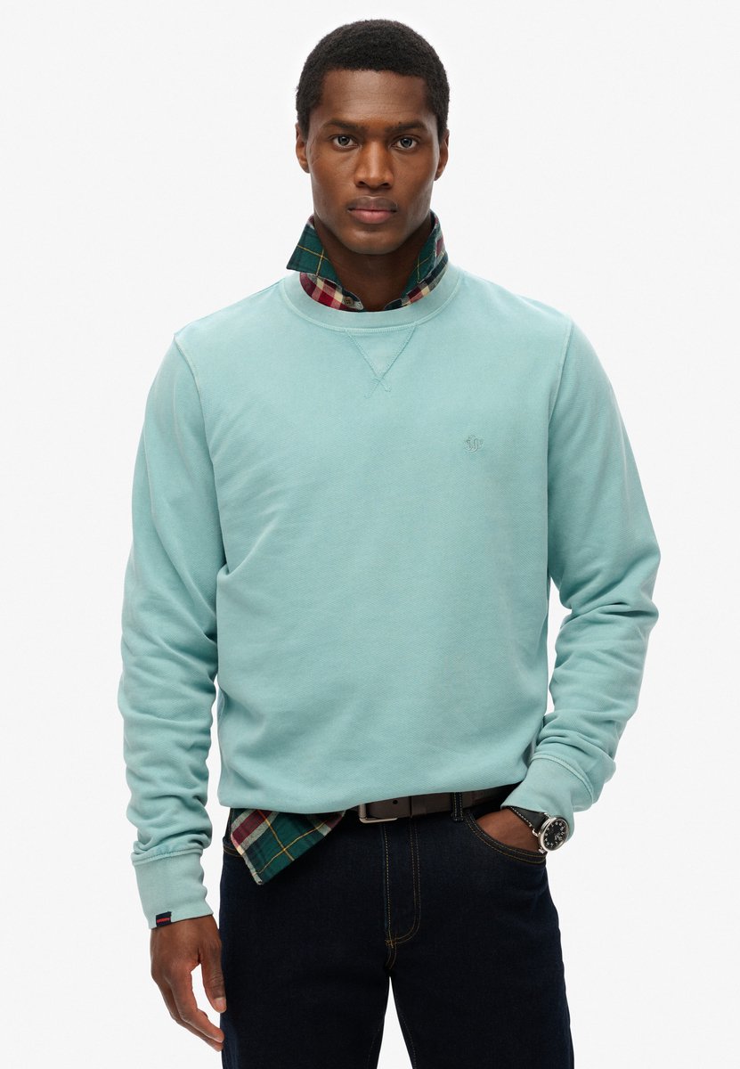 Superdry Classic Essential sweatshirt Heren Truien Blauw