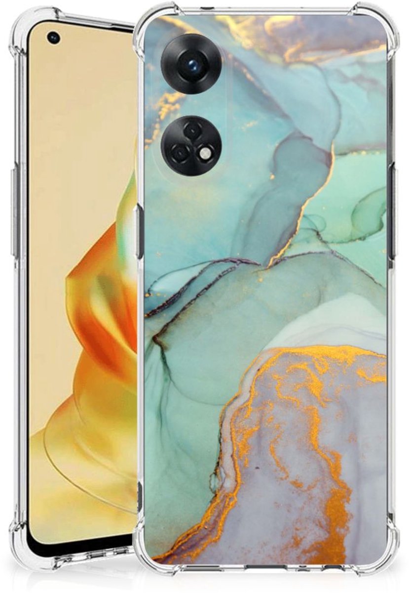 Back Cover voor Back Cover voor OPPO Reno8 T 4G Watercolor Mix