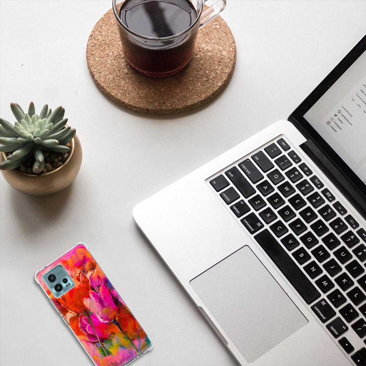 Back Cover otorola Moto G72 Tulips