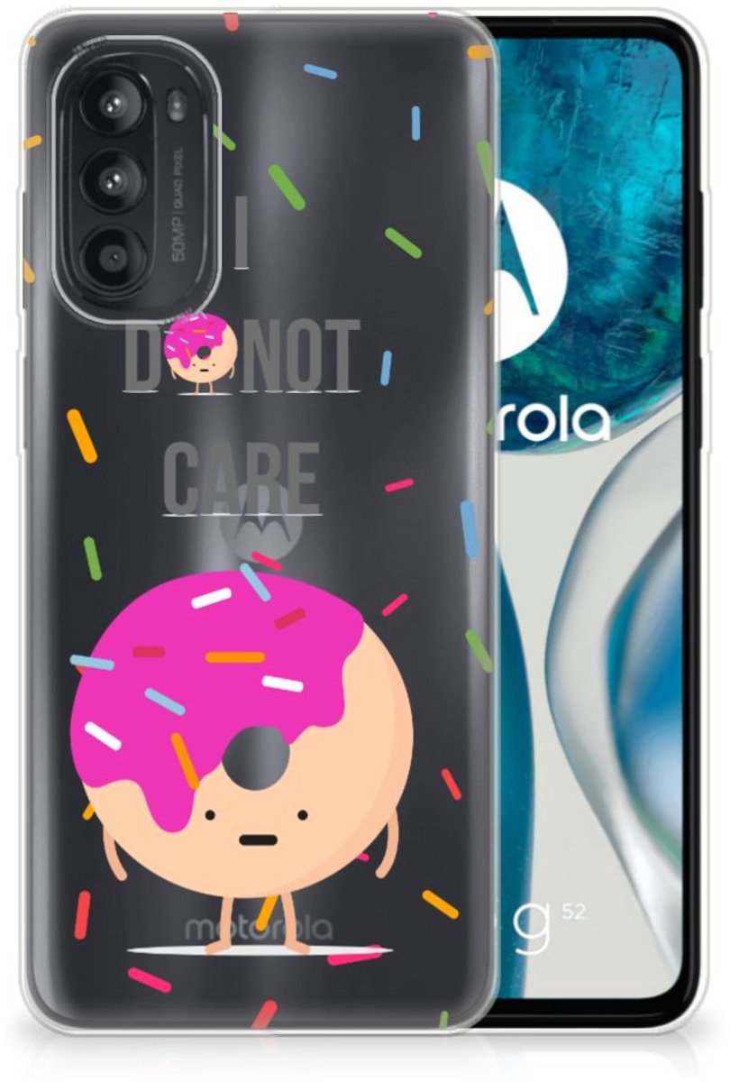 Motorola Moto G52/G82 Siliconen Case Donut Roze