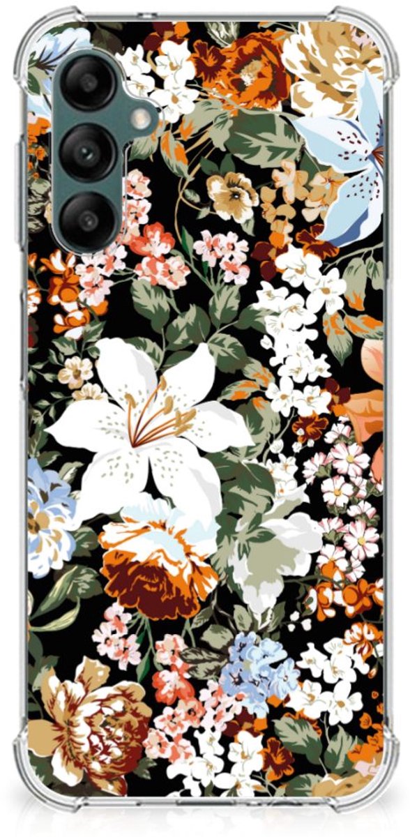 Case voor Samsung Galaxy A14 5G/4G Dark Flowers