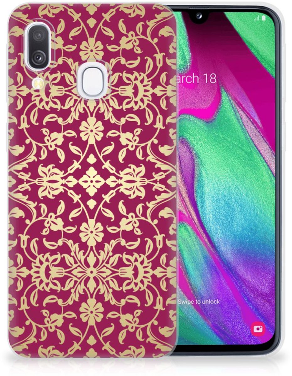 Siliconen Hoesje Samsung Galaxy A40 Barok Pink