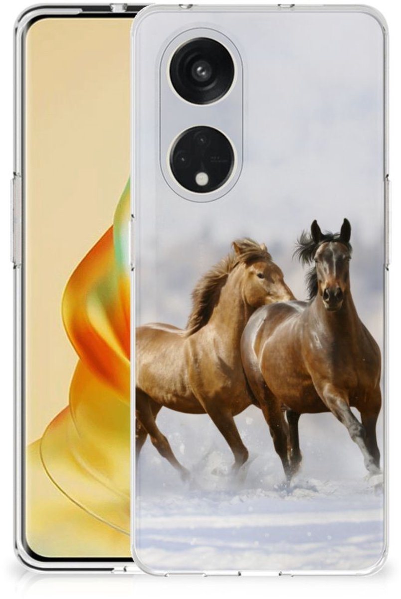 OPPO Reno8 T 5G TPU Hoesje Paarden