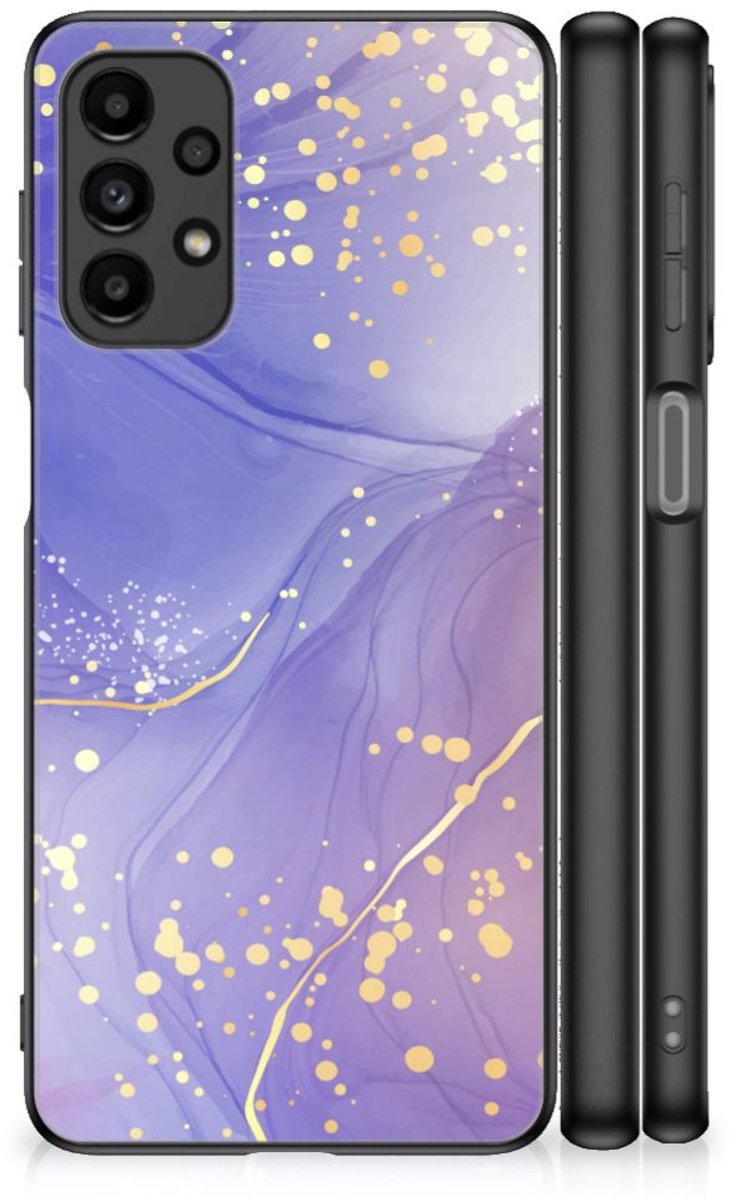Kleurrijke Telefoonhoesje voor Samsung Galaxy A13 4G Watercolor Paars