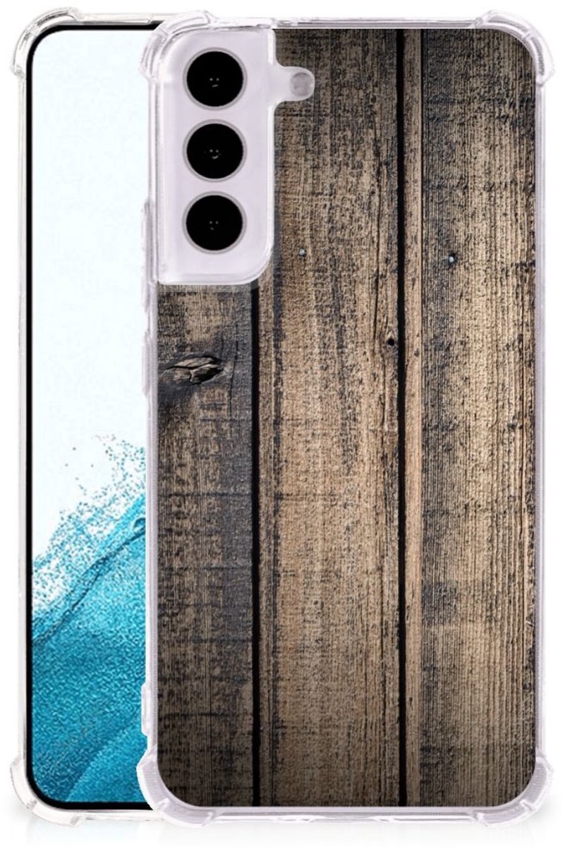 Samsung Galaxy S22 Stevig Telefoonhoesje Steigerhout