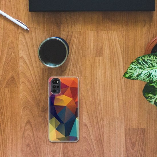 Coque arrière en Siliconen Motorola Moto G22 Clear Case Polygon Color