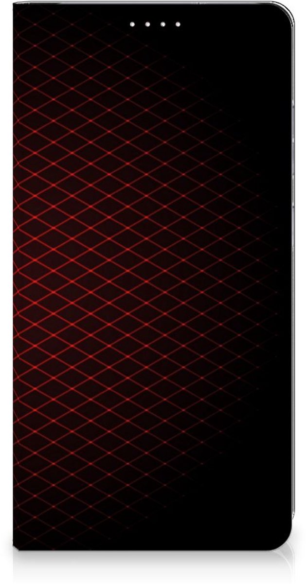 Standcase Hoesje voor Samsung Galaxy S23 Plus Hoesje met Magneet Geruit Rood