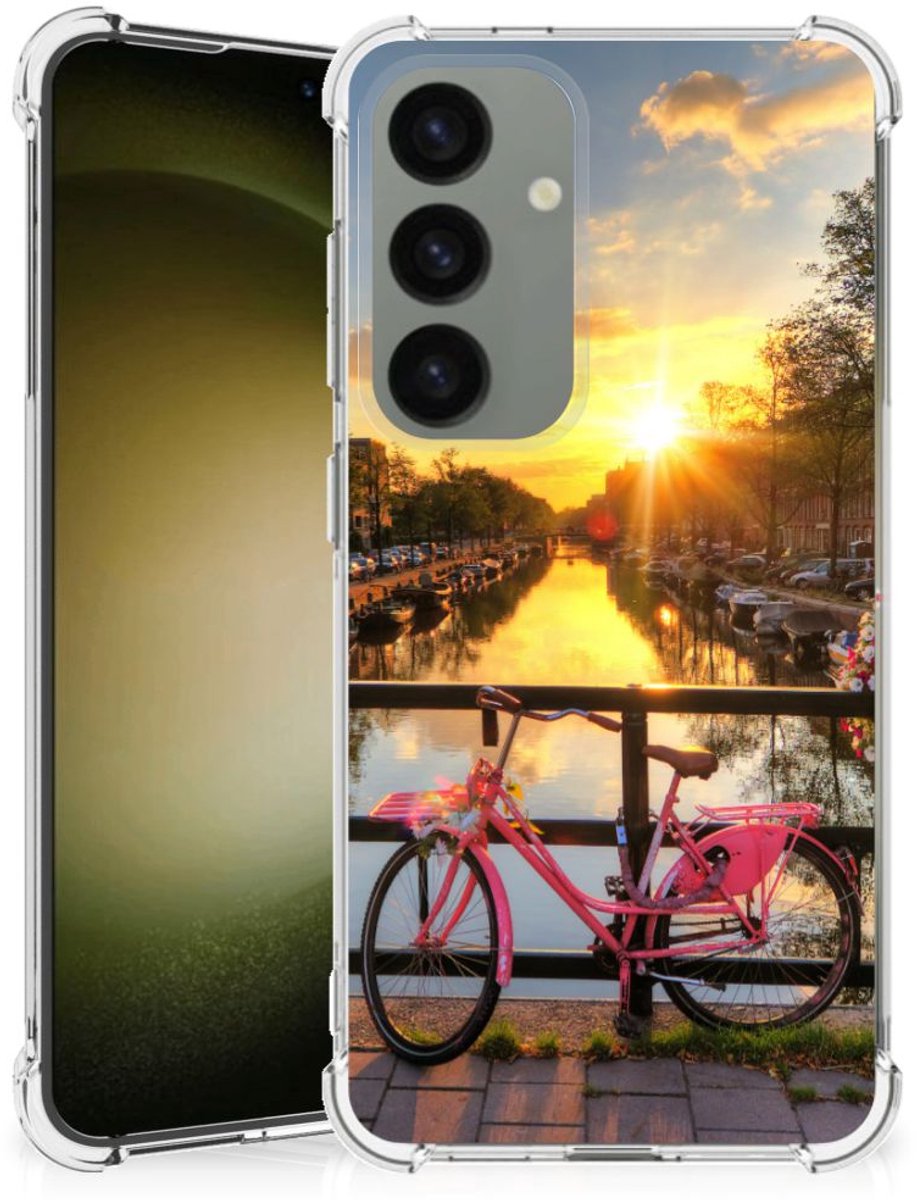 Samsung Galaxy S24 Telefoonhoesje met valbescherming Amsterdamse Grachten