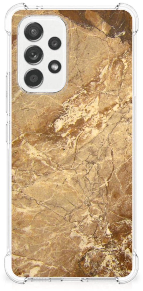 Samsung Galaxy A53 5G Anti-Shock Hoesje Marmer Creme