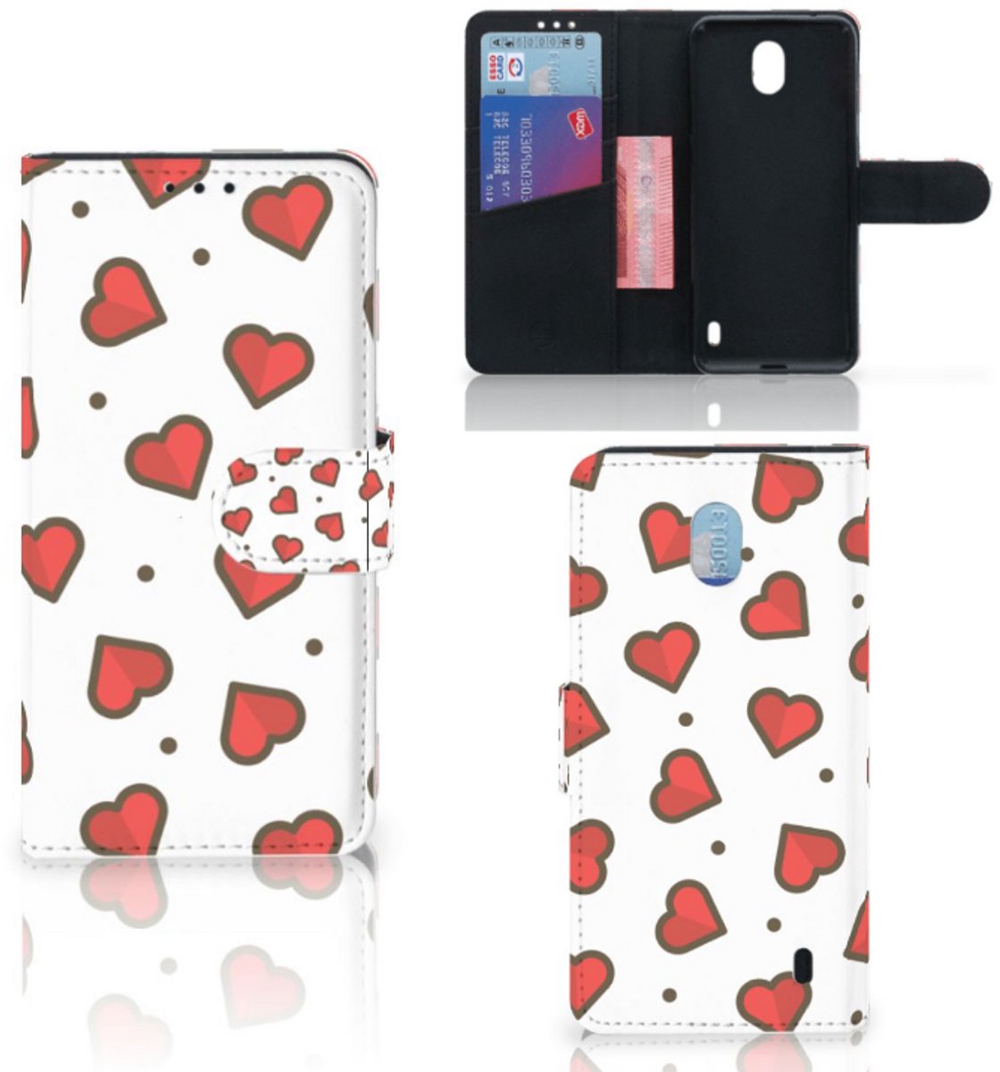Nokia 1 Plus Telefoon Hoesje Hearts