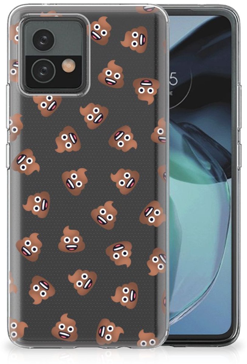 TPU bumper voor Motorola Moto G72 Poep Emojis