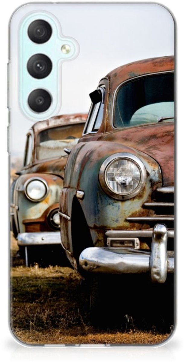Samsung Galaxy S23 FE Siliconen Hoesje met foto Vintage Auto