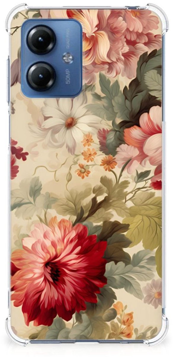 Case voor Motorola Moto G14 Bloemen