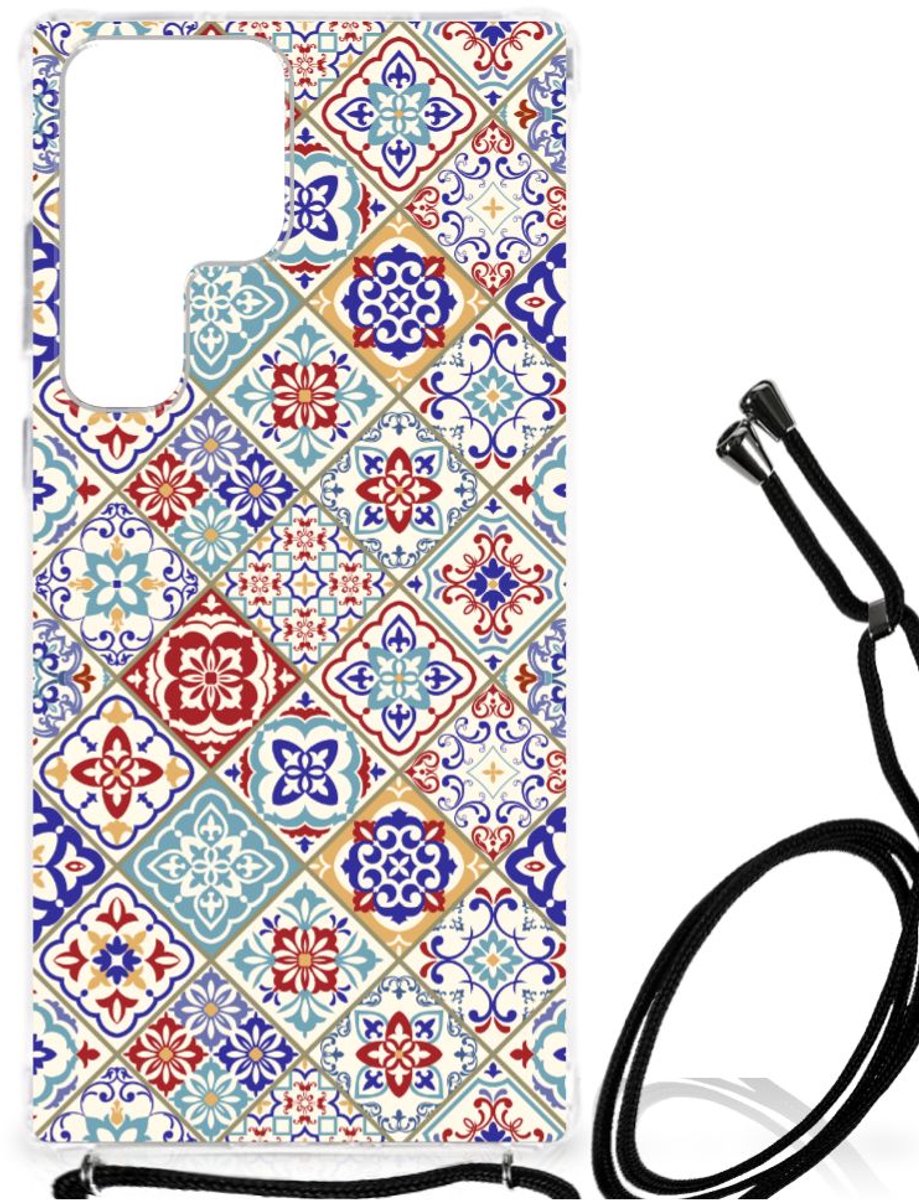 Samsung Galaxy S23 Ultra Anti-Shock Hoesje Tiles Color