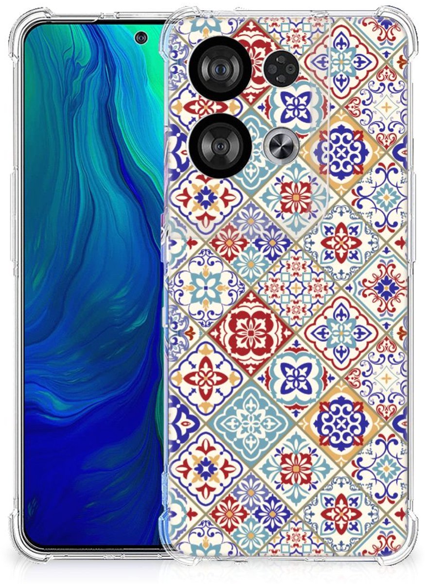 OPPO Reno8 Anti-Shock Hoesje Tiles Color