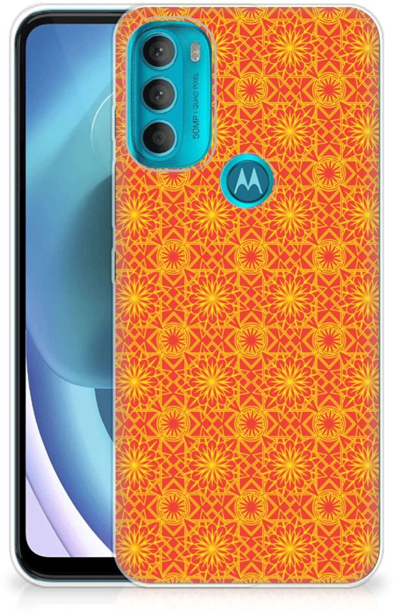 Motorola Moto G71 5G TPU bumper Batik Oranje