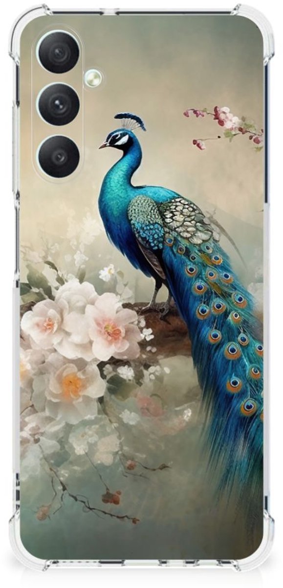Case Anti-shock voor Samsung Galaxy A05s Vintage Pauwen