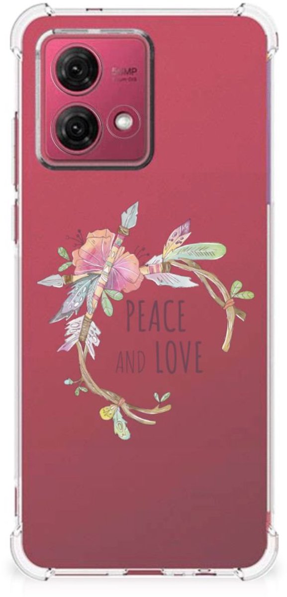Motorola Moto G84 Stevig Bumper Hoesje Boho Text