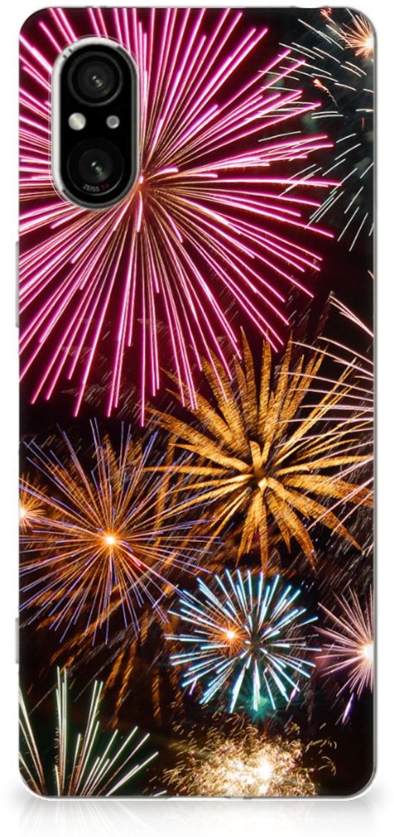 TPU Hoesje voor Sony Xperia 5 V Silicone Back Cover Vuurwerk