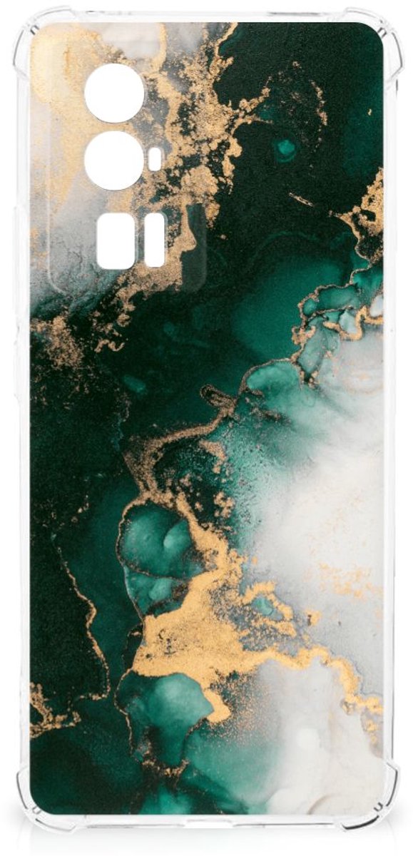 Anti-Shock Hoesje voor Xiaomi Poco F5 Pro Marmer Groen