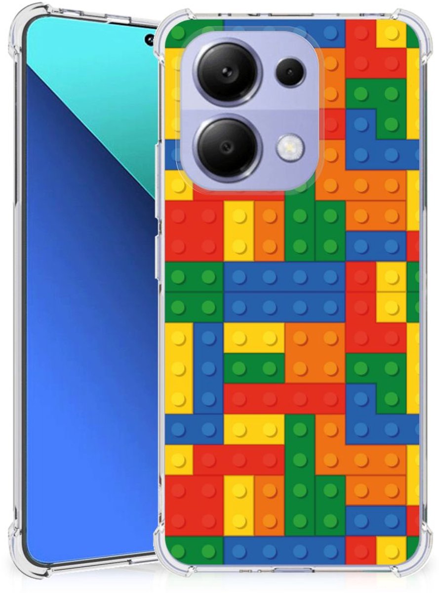 Xiaomi Redmi Note 13 4G Doorzichtige Silicone Hoesje Blokken
