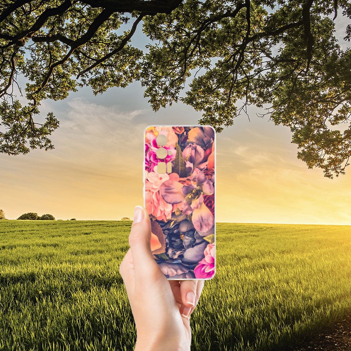 Xiaomi Poco F5 Pro TPU Case Bosje Bloemen