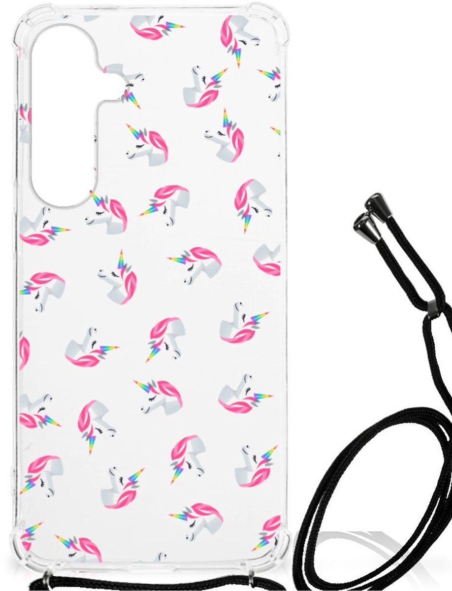 Doorzichtige Silicone Hoesje voor Samsung Galaxy S24 Plus Unicorns