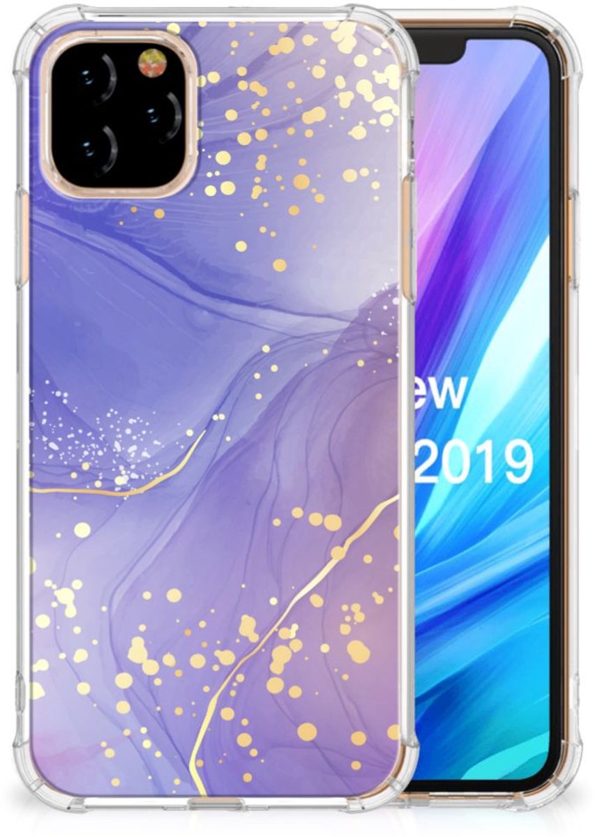 Back Cover voor Apple iPhone 11 Pro Watercolor Paars