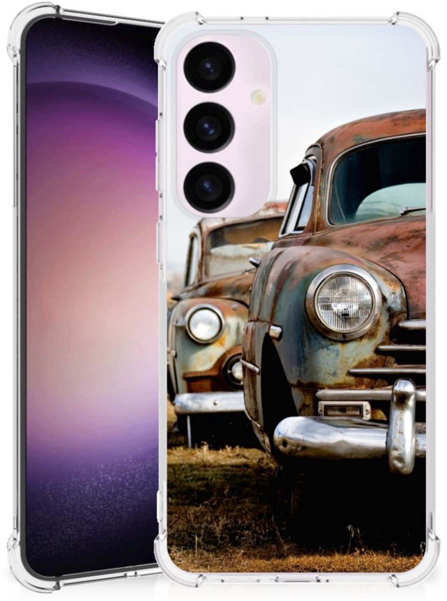 Samsung Galaxy S24 Plus Anti-shock Hoesje met foto Vintage Auto