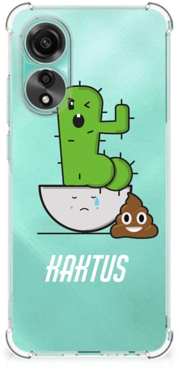 OPPO A78 4G Stevig Bumper Hoesje Cactus Poo