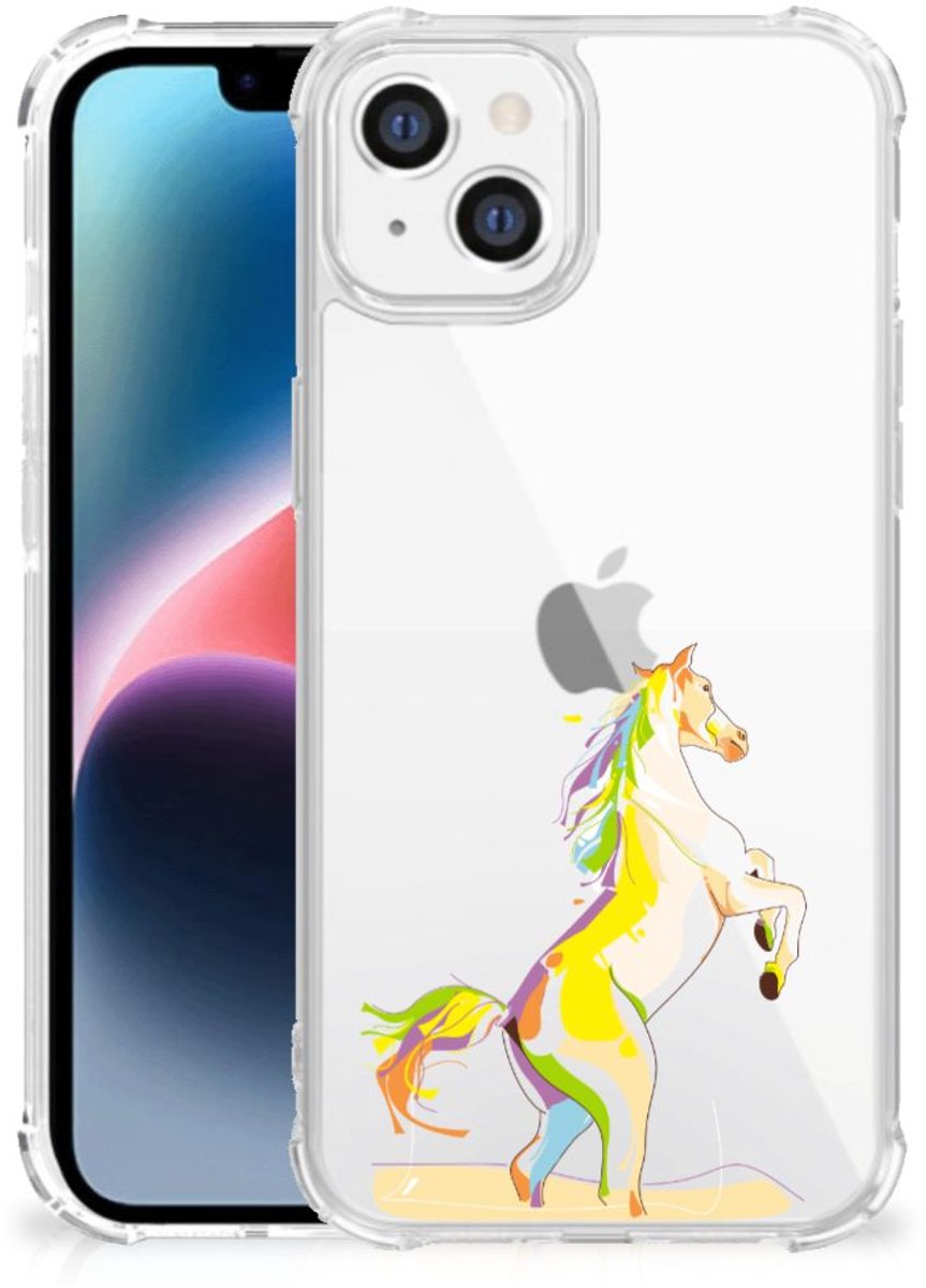 Apple iPhone 14 Plus Stevig Bumper Hoesje Horse Color