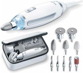 Beurer MP 62 Elektrische nagelvijl - Manicure Set & Pedicuresets met 10 Opzetstukken - Nagelfrees - Snelheid Traploos instelbaar - Met helder LED licht - Inc. Opbergetui & beschermkap