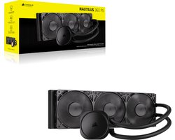 CORSAIR NAUTILUS 360 RS - CPU Vloeistofkoeler - 360 mm Radiator - 3x RS120 fans - Geschikt voor LGA 1851/1700, AMD AM4/AM5 - Zwart