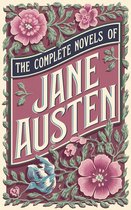 De kaft van "The Complete Novels of Jane Austen" met roze bloemen en groene bladeren.