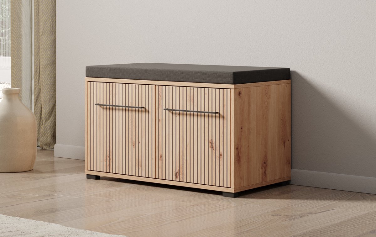 Meubella - Schoenenkast Lobos - Eiken - 80 cm