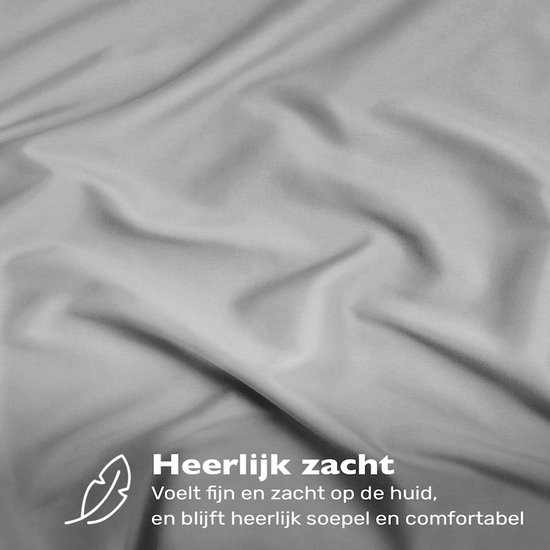 Hoeslaken 200x200 / 220 Katoen - Jersey - Plus de couleurs - Sans repassage - Longue durée de vie - Grijs