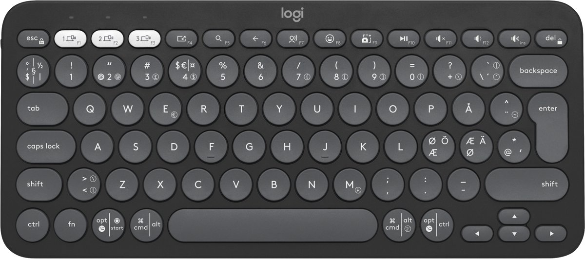 LOGITECH Pebble Keys 2 K380s Bluetooth-toetsenbord voor meerdere apparaten - Graphite