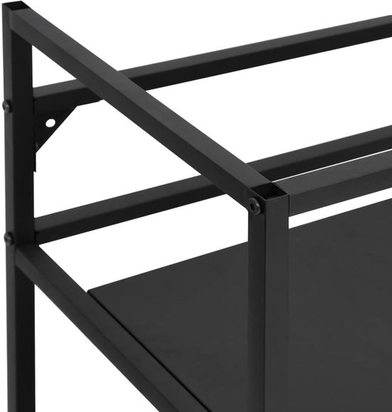 vidaXL Cadre de lavabo 40 x 38 x 83 cm Fer Noir