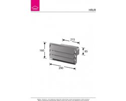 HRUR uitblaasrooster rvs Doeco Luchtafvoer