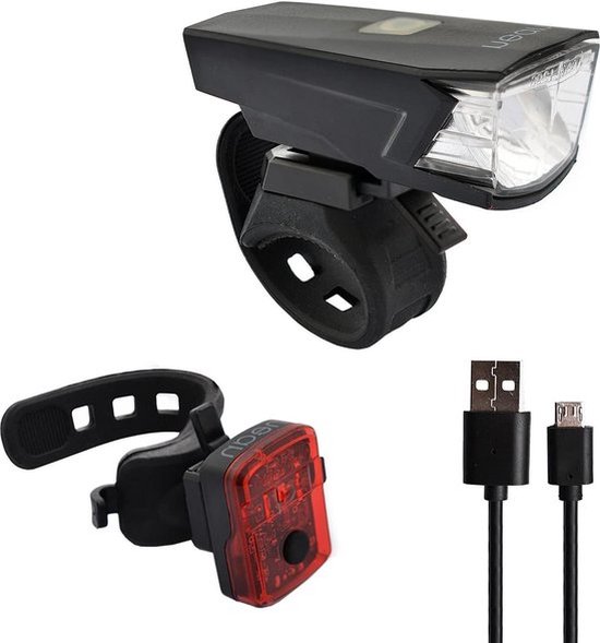 Sigma LED Fahrradlicht Set Aura 60 und Infinity | StVZO zugelassenes, akkubetriebenes Vorderlicht und Rücklicht | spritzwassergeschütztes Fahrradbeleuchtungsset